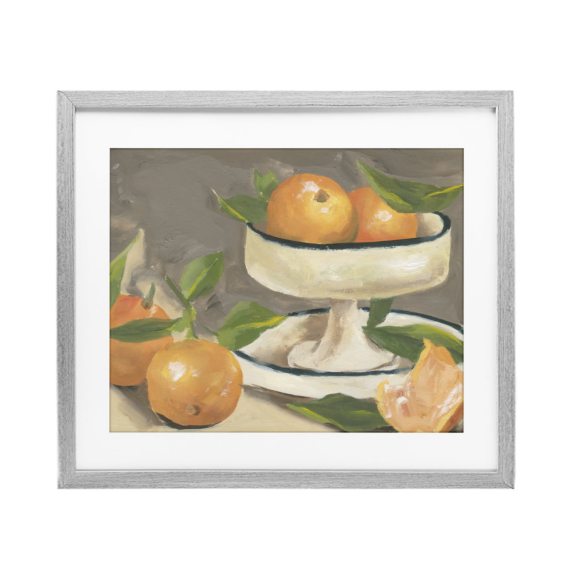 Stupell Industries Citrus In Stillness Gray Framed Print Under Glass, design by Melissa Wang