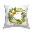 thumbnail image 1 of Stupell Industries Citrus Lemon Botanical Wreath Printed Throw Pillow Design by Ziwei Li, 1 of 6