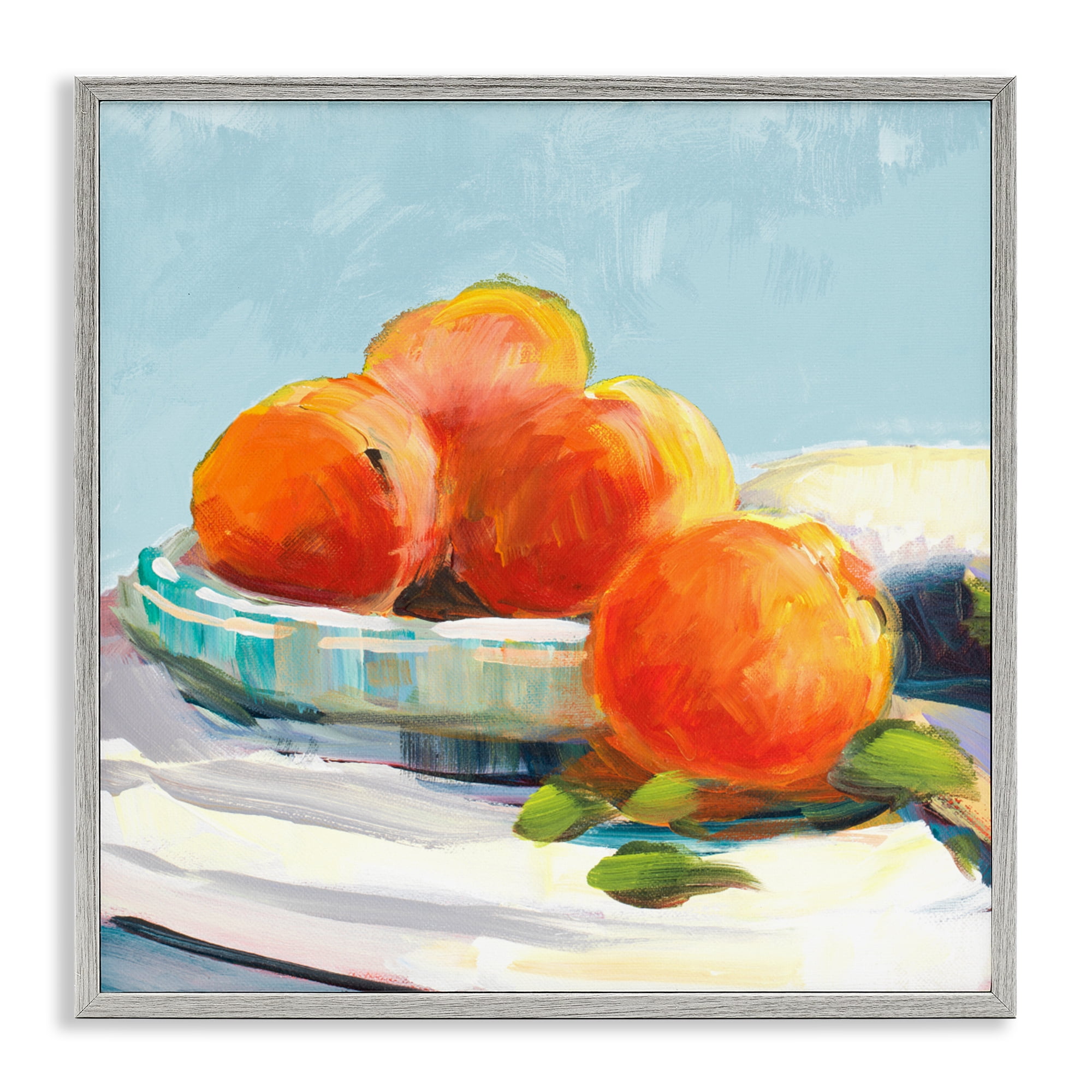 Stupell Industries Citrus Plantation Still Life Gray Framed Giclee Art, design by Jane Slivka