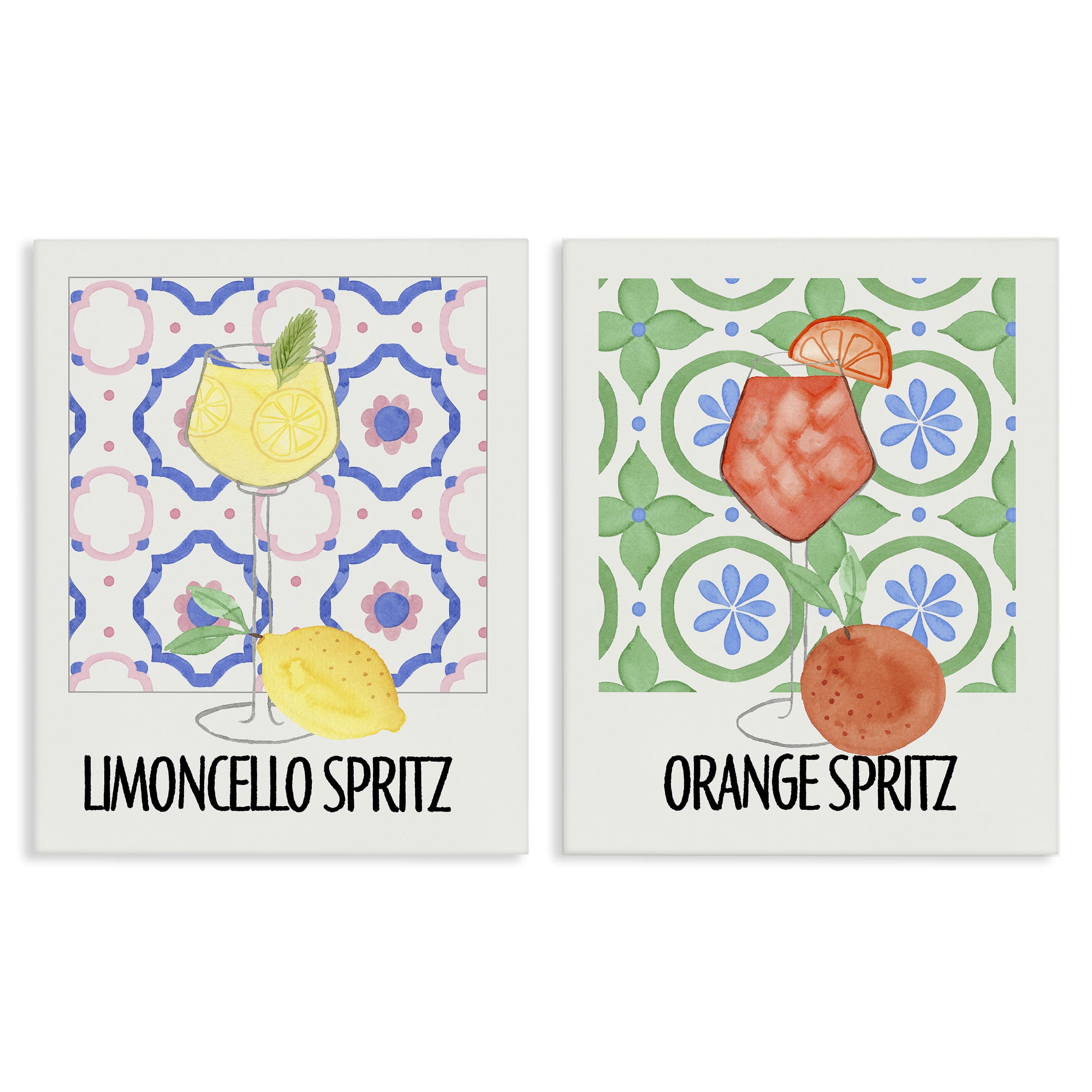 Stupell Industries Citrus Spritz On My Mind 2 Piece Canvas Wall Art Set, design by Nina Jacobs