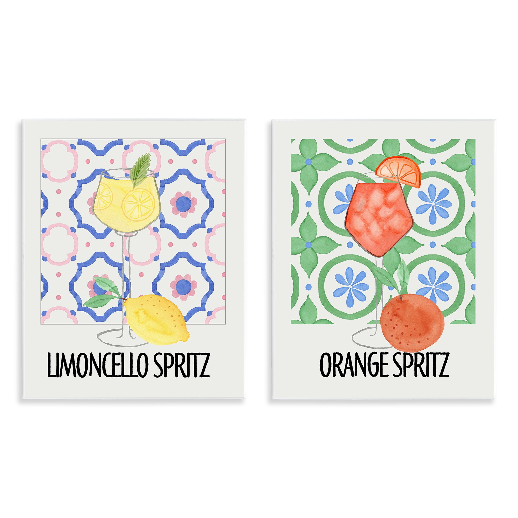 Stupell Industries Citrus Spritz On My Mind 2 Piece Wall Plaque Art Set, design by Nina Jacobs