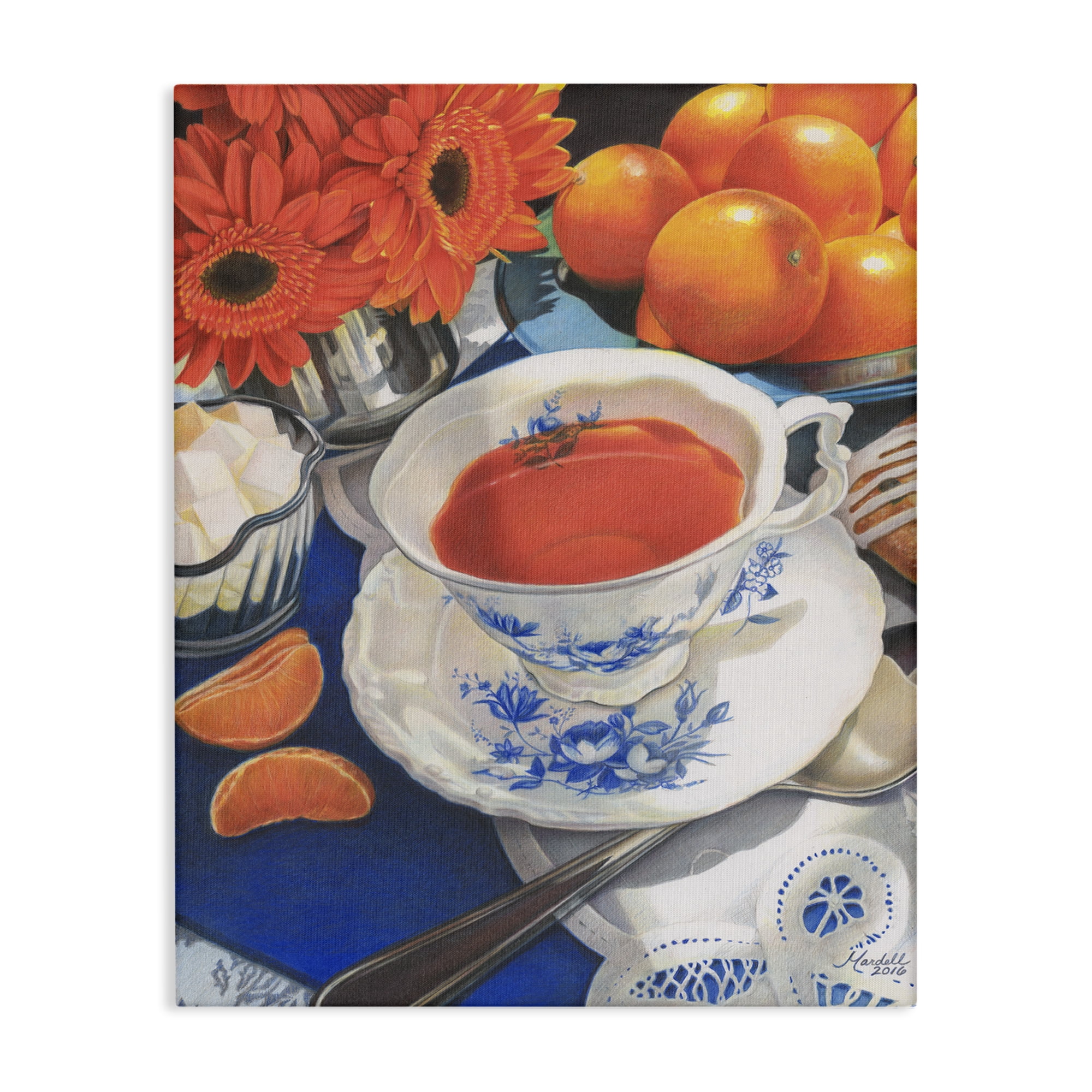 Stupell Industries Citrus Tea Time Food & Beverage Painting Gallery Wrapped Canvas Art Print Wall Art, 24 x 30