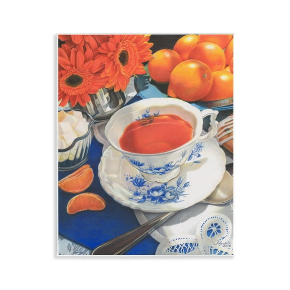 Stupell Industries Citrus Tea Time Food & Beverage Painting Unframed Art Print Wall Art, 11 x 14