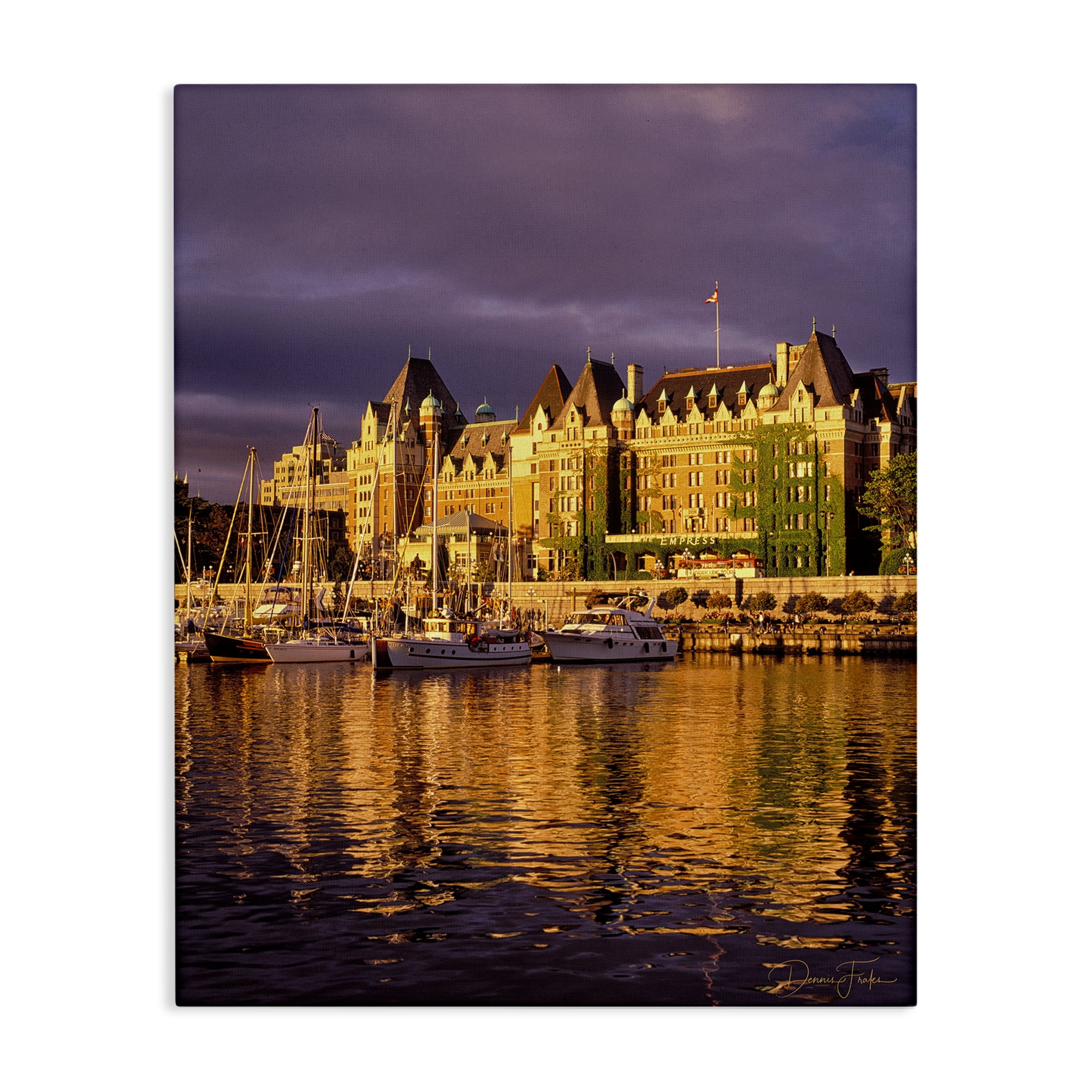 Stupell Industries City Boat Harbor Town & City Photography Gallery Wrapped Canvas Art Print Wall Art, 36 x 48