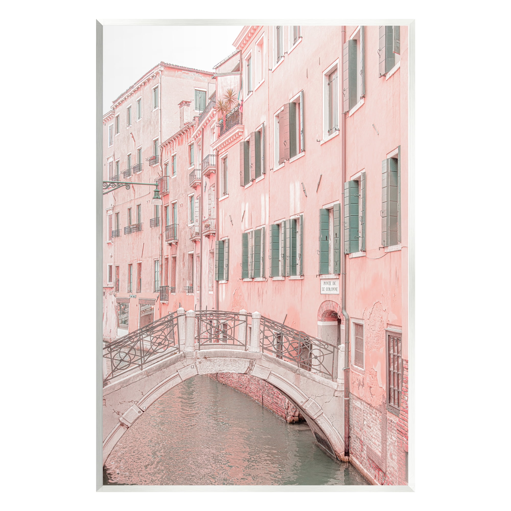 Stupell Industries City Canal Bridge Photography Town & City Photography Unframed Art Print Wall Art