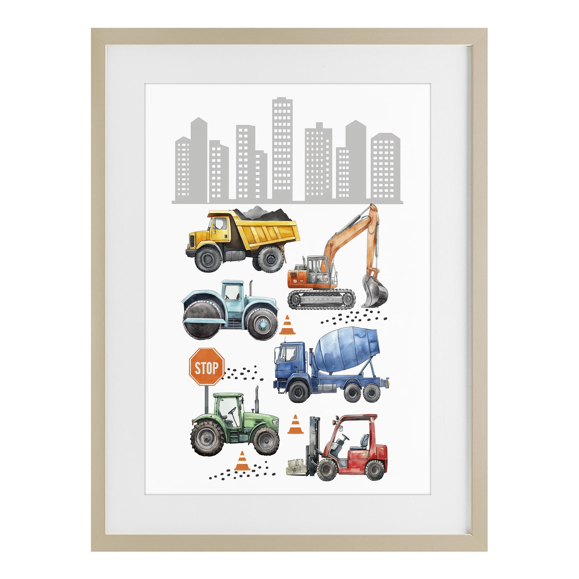 Stupell Industries City Keeps Moving Birch Framed Print Under Glass, design by Christine Simpson Art