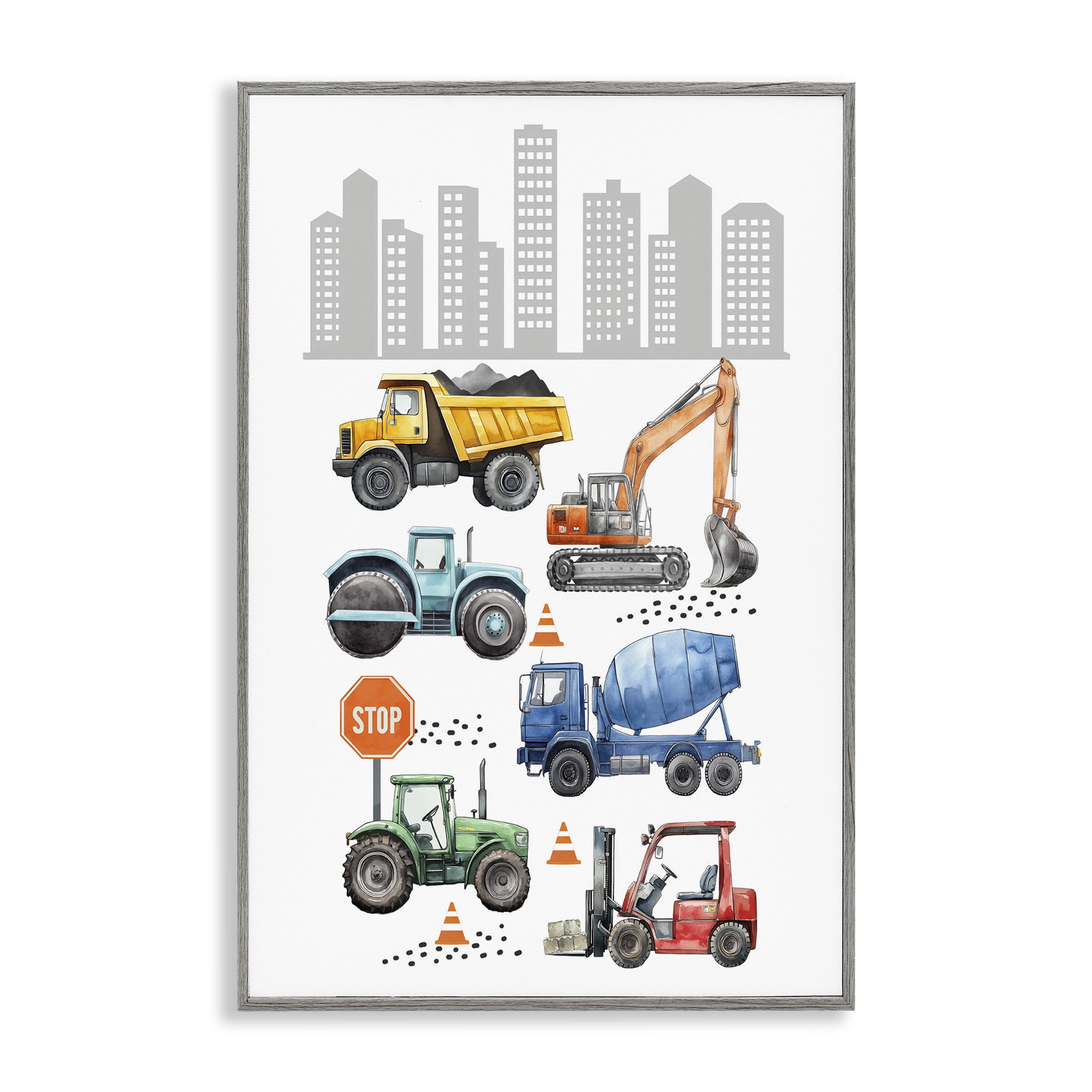 Stupell Industries City Keeps Moving Gray Framed Giclee Art, design by Christine Simpson Art