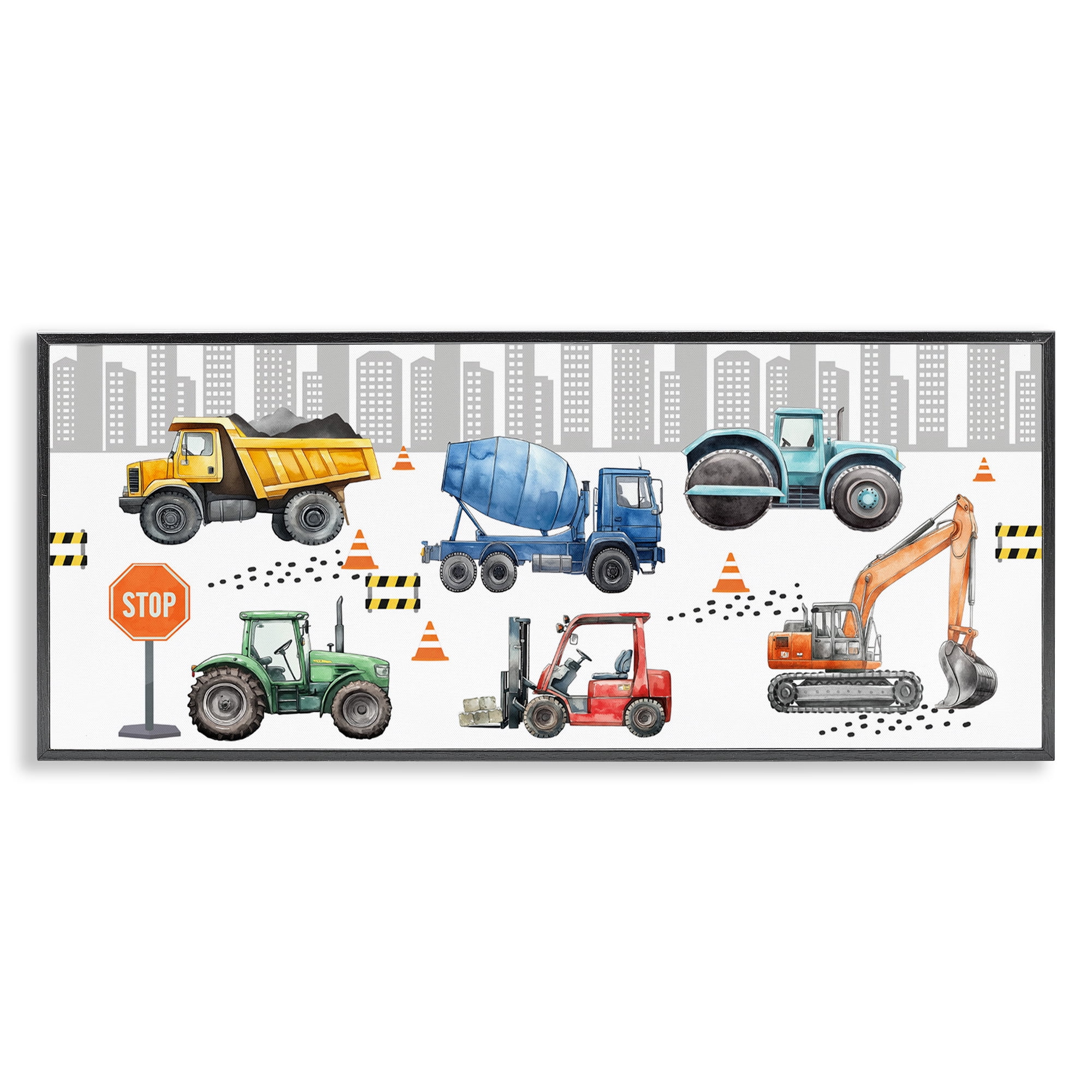 Stupell Industries City Keeps On Moving Black Framed Giclee Art, design by Christine Simpson Art
