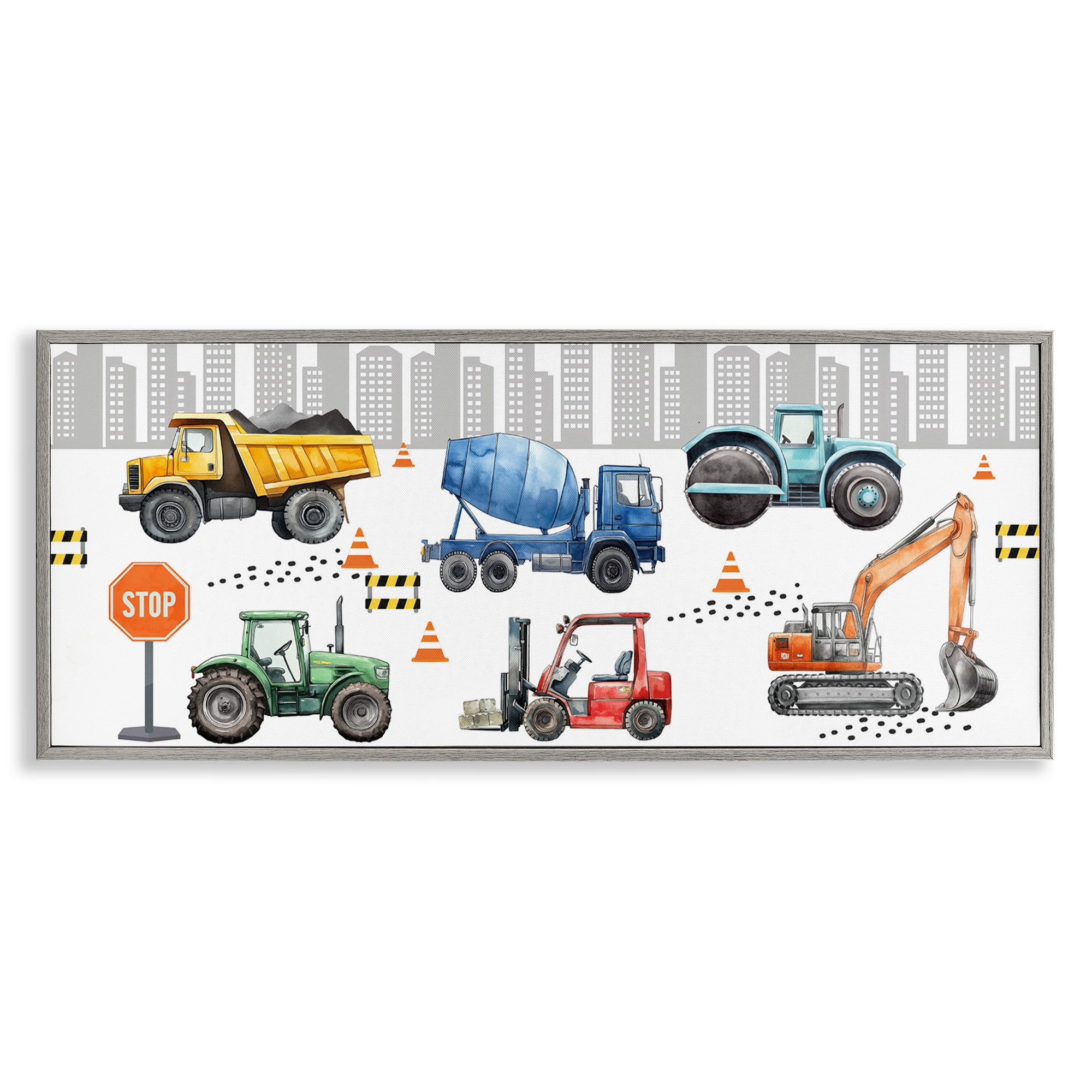 Stupell Industries City Keeps On Moving Gray Framed Giclee Art, design by Christine Simpson Art
