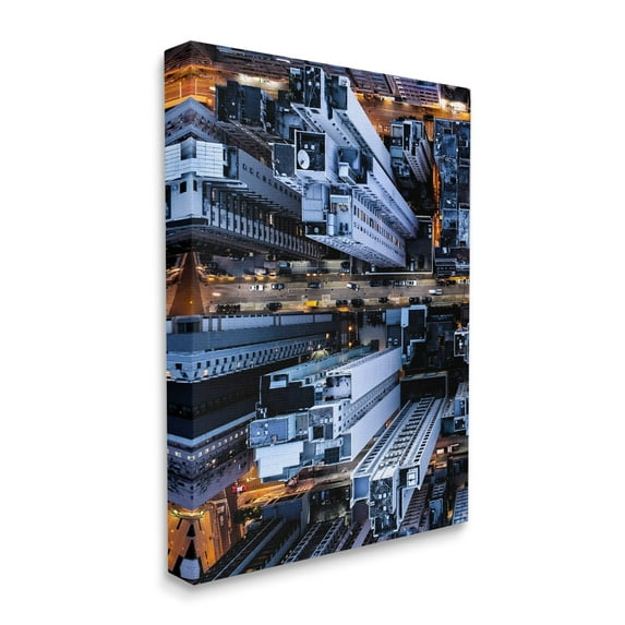 Stupell Industries City Lights Architecture Buildings from Above Canvas Wall Art by PhotoINC Studio