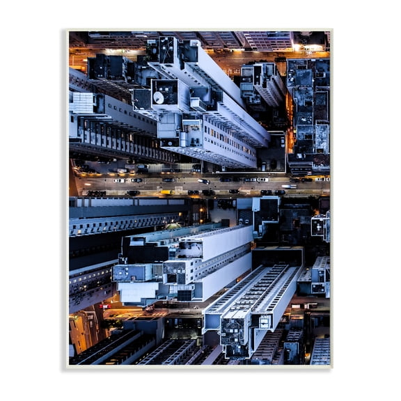 Stupell Industries City Lights Architecture Buildings from Above Wall Plaque by PhotoINC Studio