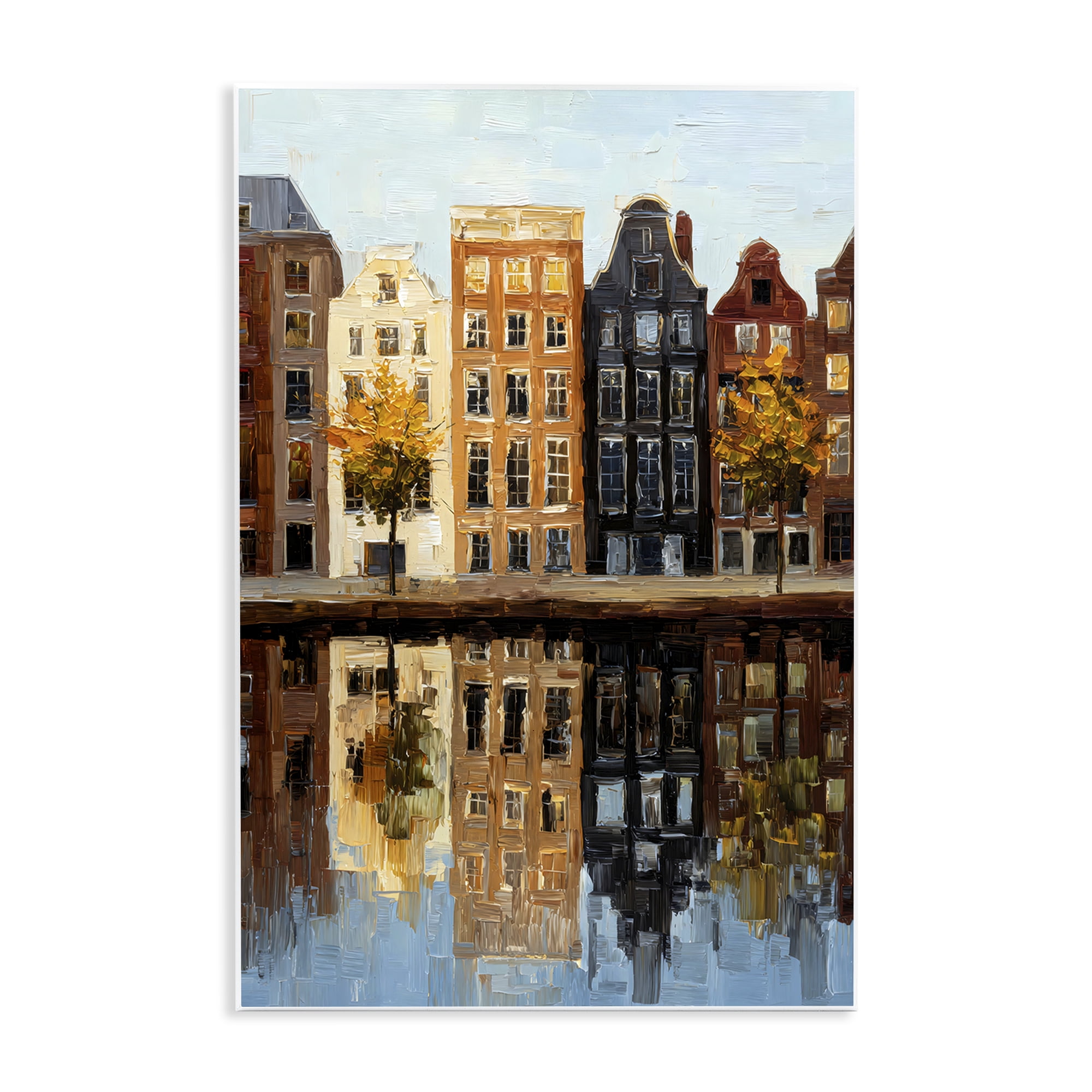 Stupell Industries City Reflection over Canal Wall Plaque Art, design by Petal Prints Design