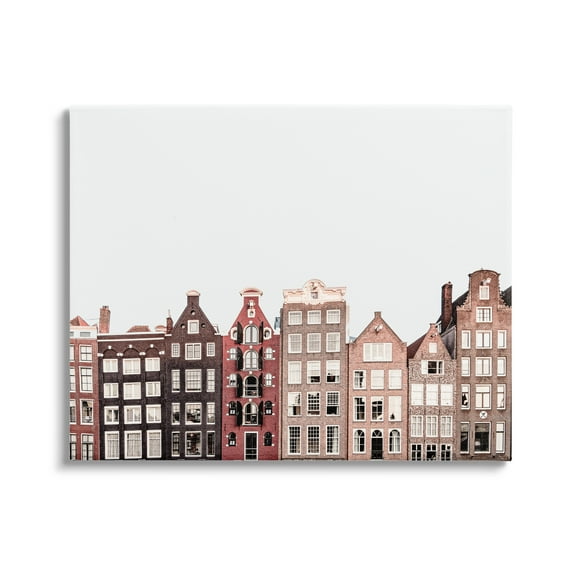 Stupell Industries Cityscape Houses Architecture Travel & Places Photography Gallery Wrapped Canvas Print Wall Art, 30 x 24