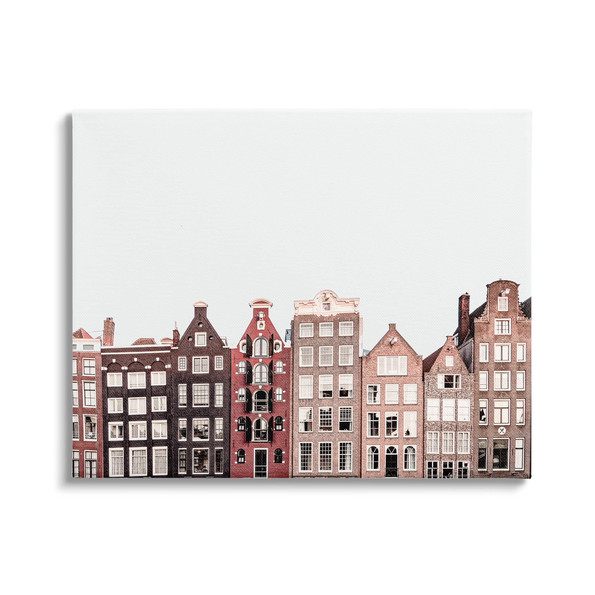 Stupell Industries Cityscape Houses Architecture Travel & Places Photography Gallery Wrapped Canvas Print Wall Art, 48 x 36