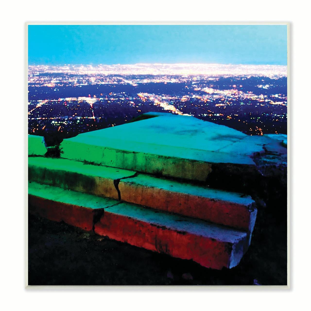 Stupell Industries Cityscape Steps Abstract Photograph Wood Plaque by Joseph Elliott