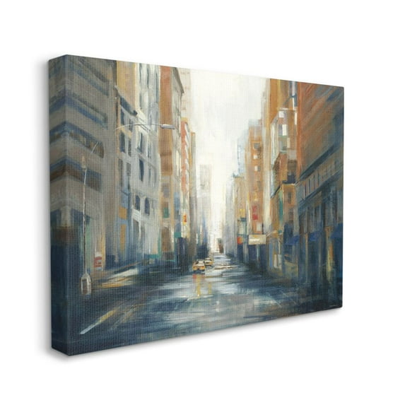 Stupell Industries Cityscape Street After Rain Painting Canvas Wall Art by Third and Wall