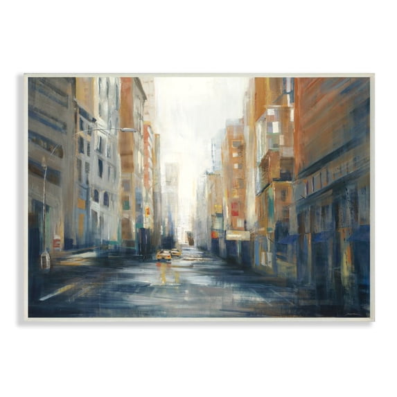 Stupell Industries Cityscape Street After Rain Painting Wall Plaque by Third and Wall