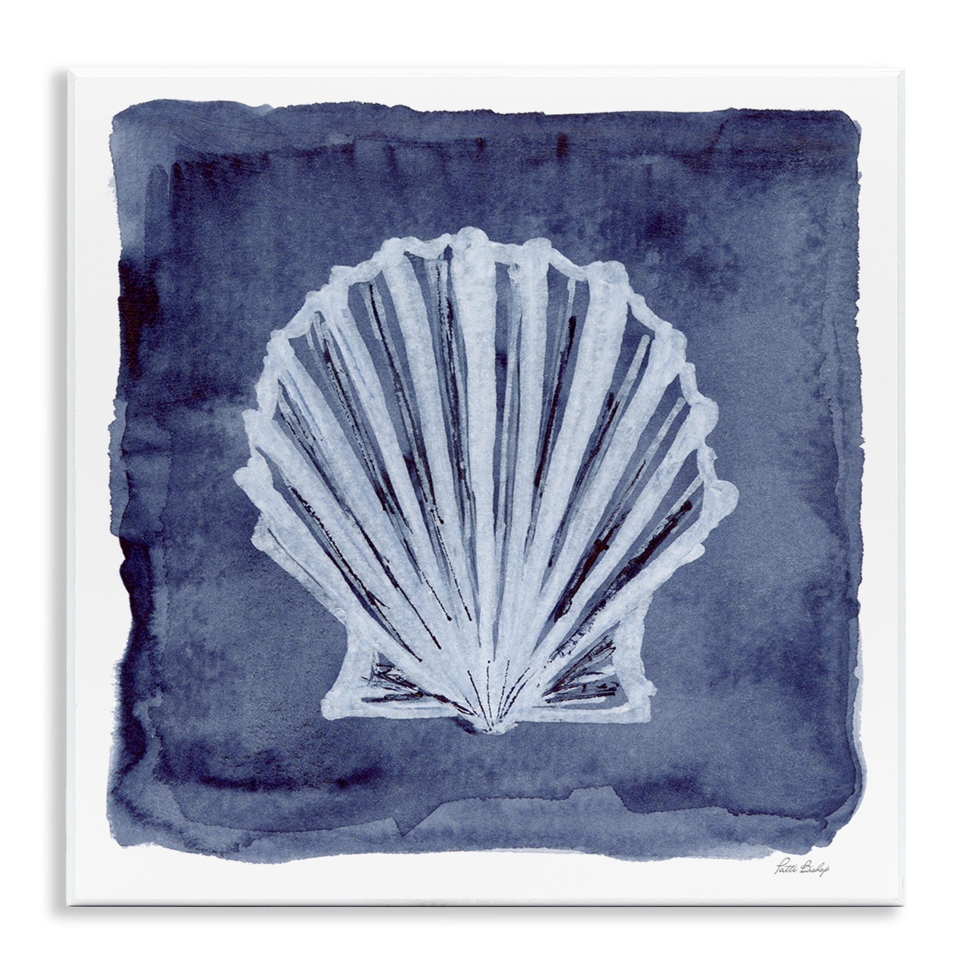 Stupell Industries Clam Shell Impression Animals Painting Unframed Art Print Wall Art, 12 x 12