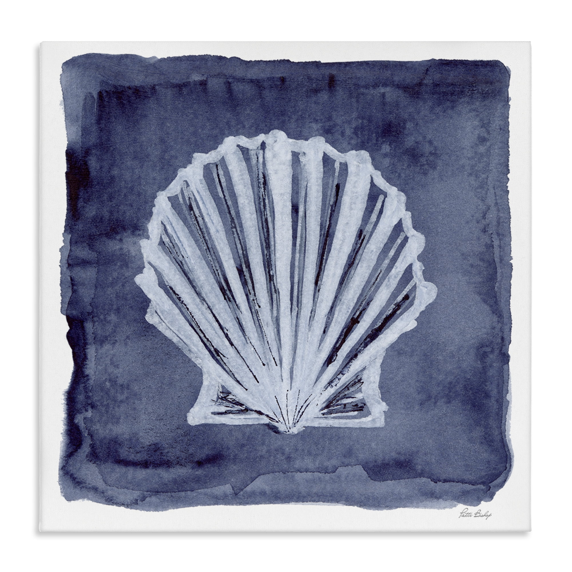 Stupell Industries Clam Shell Impression Animals Painting Wrapped Canvas Art Print Wall Art, 17 x 17