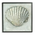 thumbnail image 1 of Stupell Industries Clam Shell Nautical Grey Painting Black Framed Art Print Wall Art, Design by Erica Christopher, 1 of 7
