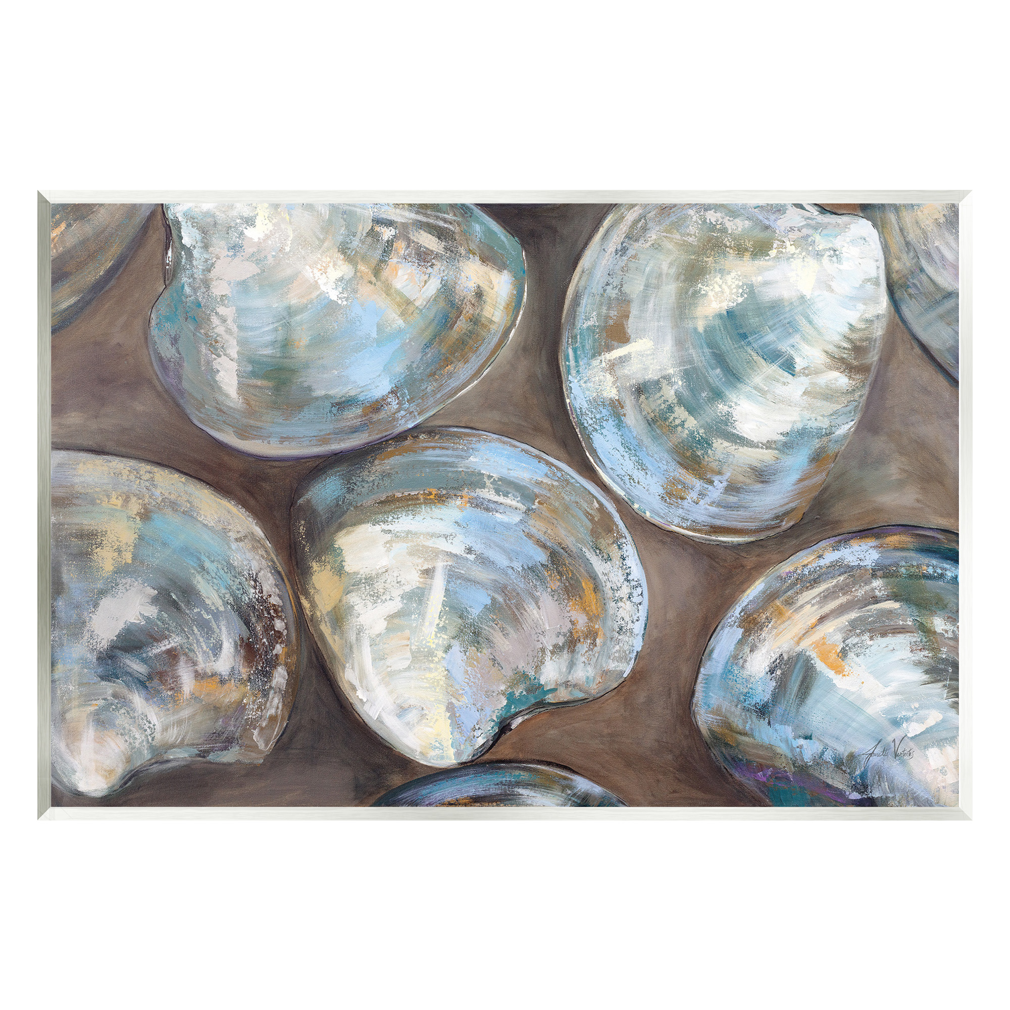 Stupell Industries Clam Shell Pattern Animals & Insects Painting Unframed Art Print Wall Art, 15 x 10