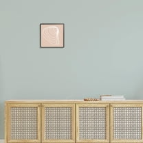 Stupell Industries Clam Shell Seashell Stripes Casual Line Doodle Graphic Art Black Framed Art Print Wall Art, Design by Daphne Polselli