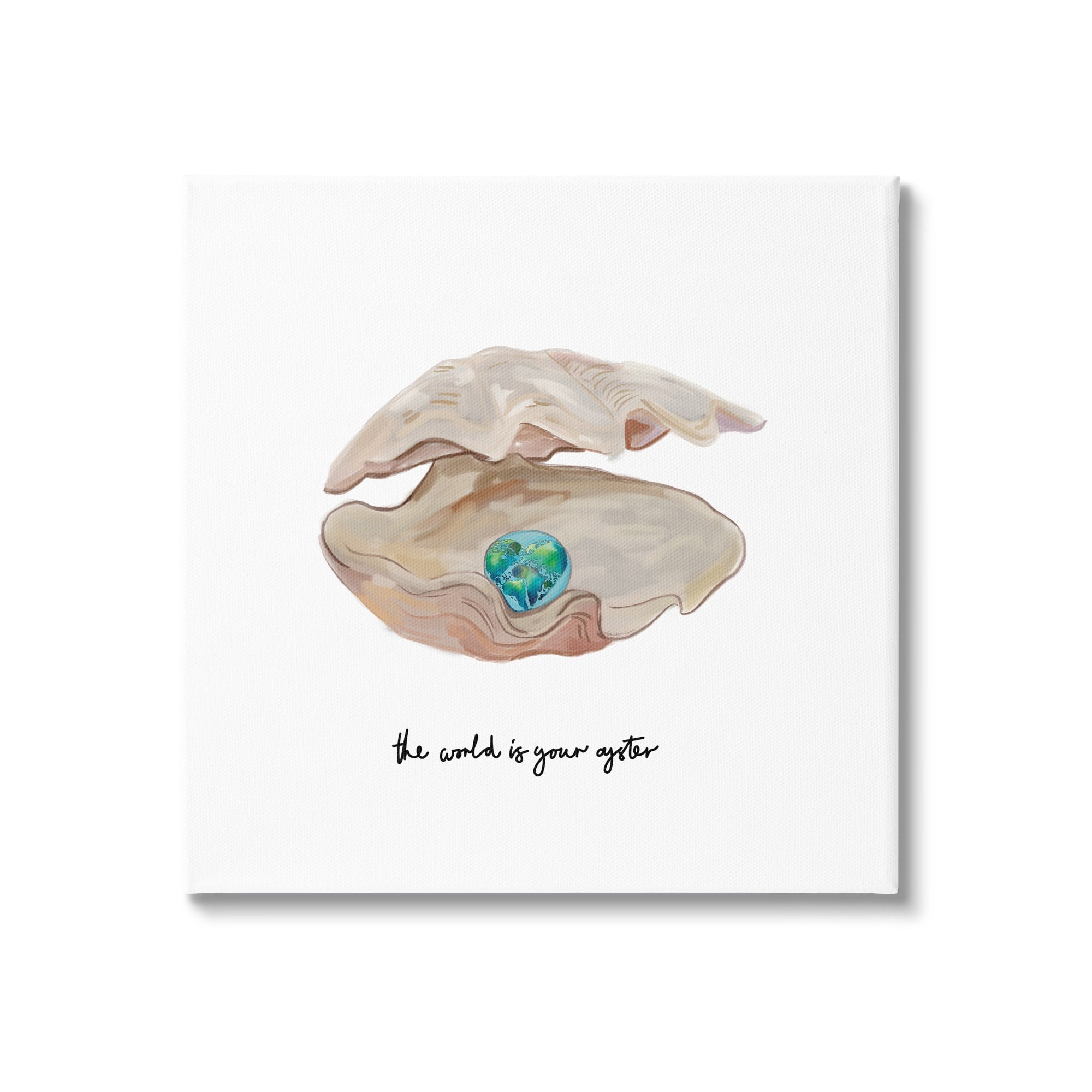 Stupell Industries Clam Shell Turquoise Pearl Animals & Insects Painting Gallery Wrapped Canvas Print Wall Art