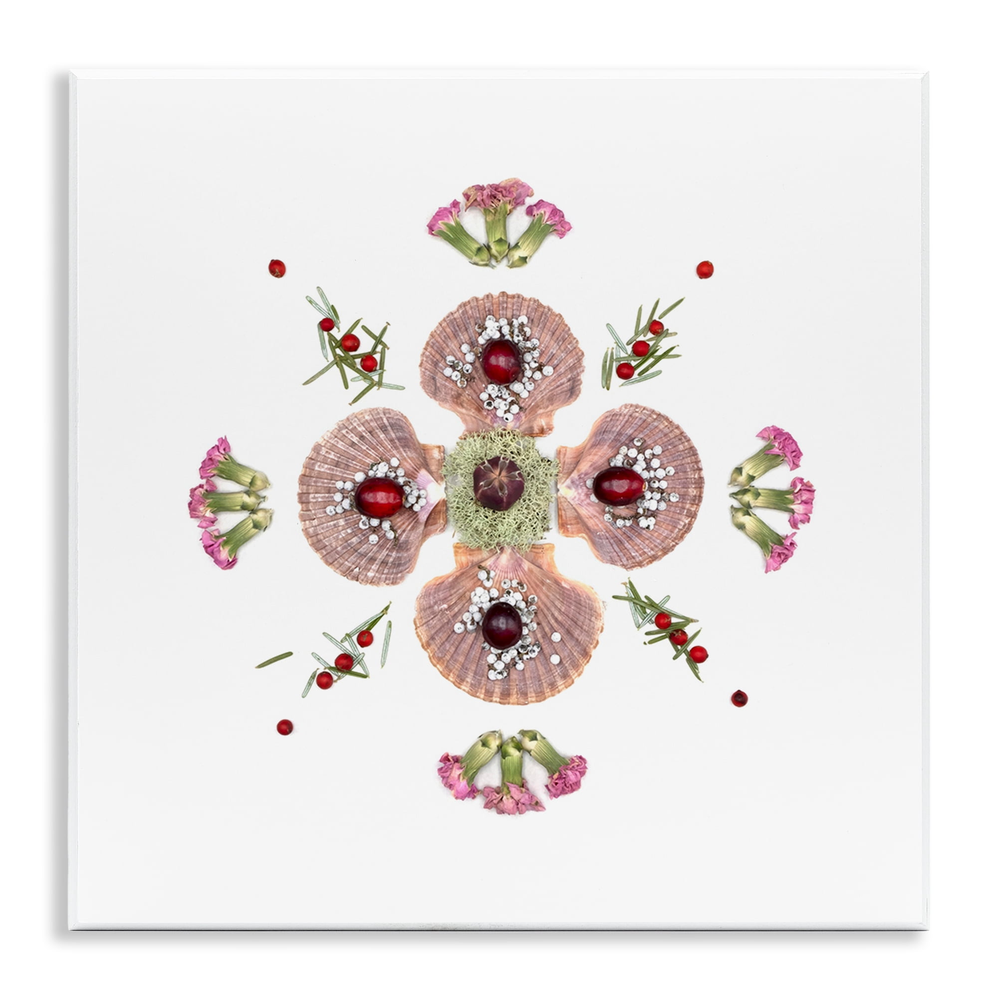 Stupell Industries Clam Shells & Botanicals Pattern Wall Plaque Art, design by Beth Adoette