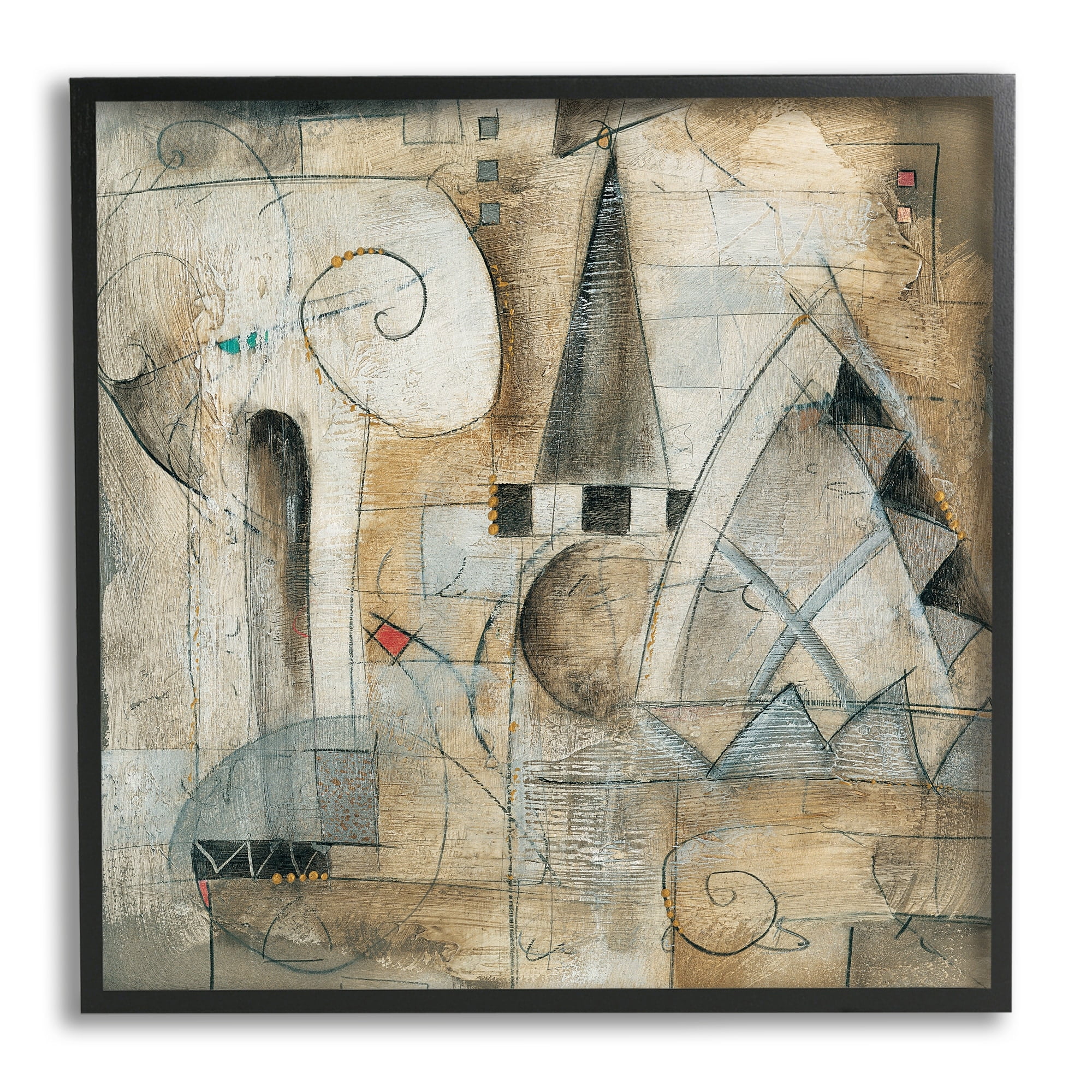 Stupell Industries Classic Architecture Abstract Steepled Buildings Ionic Pillar Painting, 24 x 24,Design by Eric Waugh