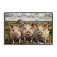 thumbnail image 1 of Stupell Industries Rustic Lodge Classic Barnyard Pigs in Countryside Black Framed Giclee Art, 18 x 12, by Petals Prints Design, 1 of 8