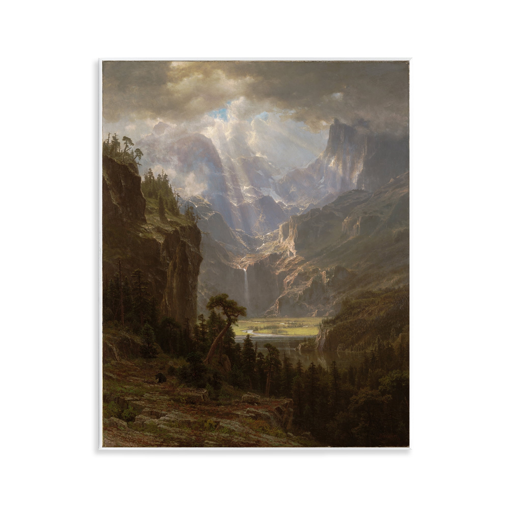 Stupell Industries Classic Bierstadt Rocky Mountains Landscape & Nature Painting Unframed Art Print Wall Art, 11 x 14