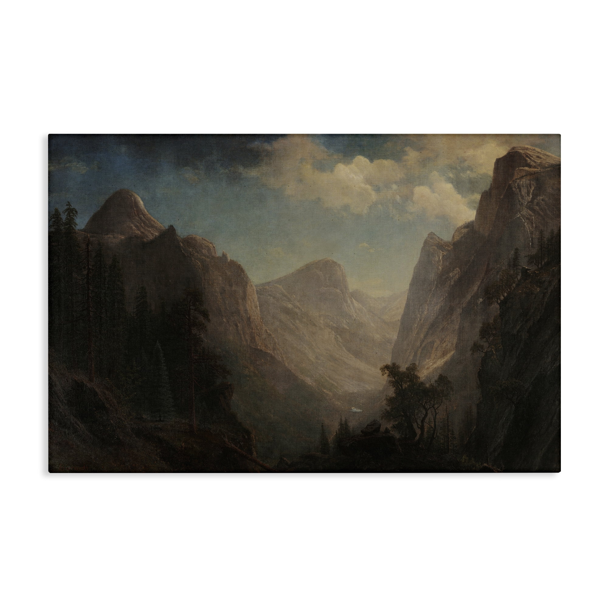 Stupell Industries Classic Bierstadt Valley Landscape Landscape & Nature Painting Wrapped Canvas Art Print Wall Art, 45 x 30