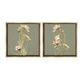 thumbnail image 1 of Stupell Industries Classic Blooms on Green Botanical & Floral Painting Brown Floater Framed Canvas Art Print Wall Art, 25 x 25, Set of 2, 1 of 10