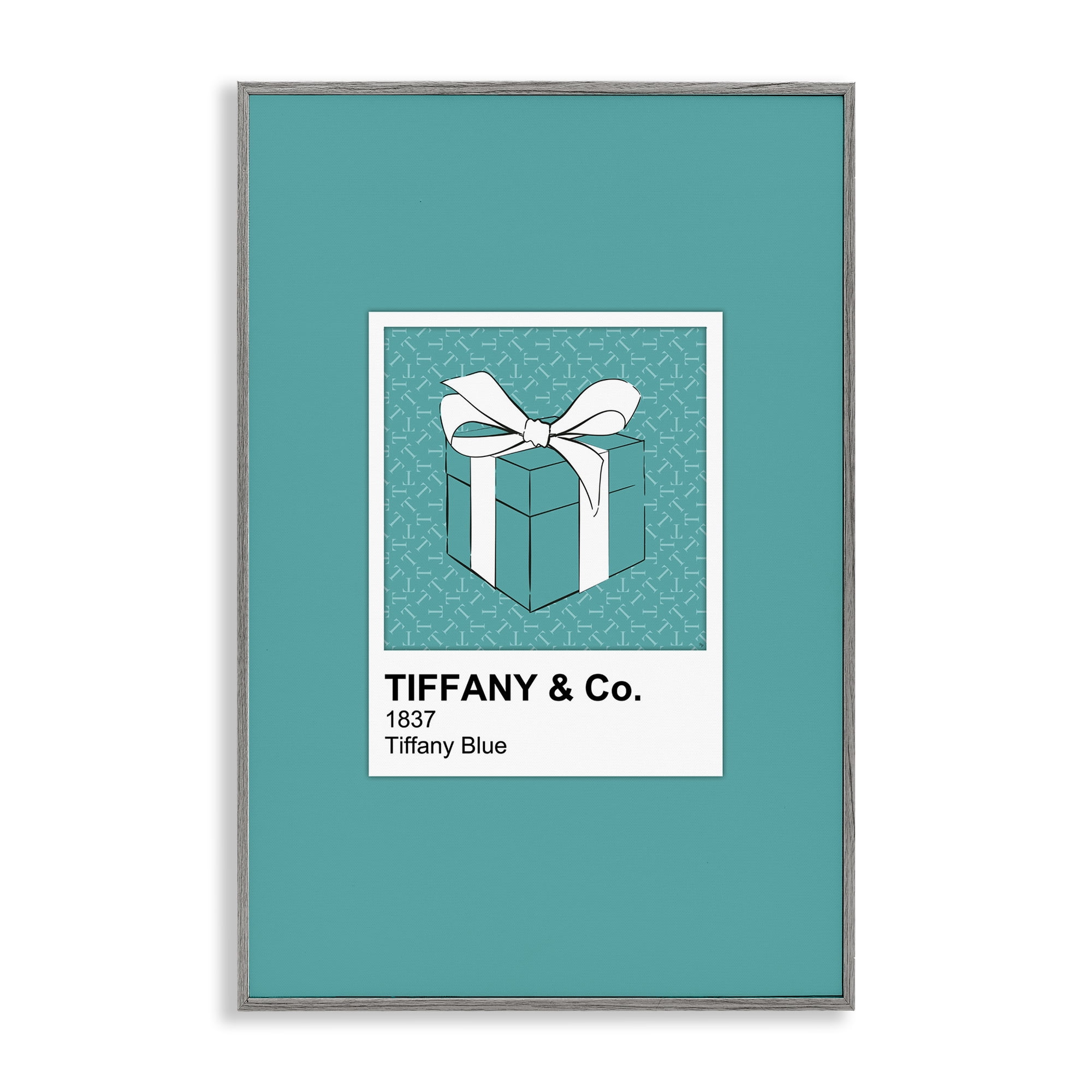 Stupell Industries Classic Blue Jewelry Box Gray Framed Giclee Art, design by Martina Pavlova
