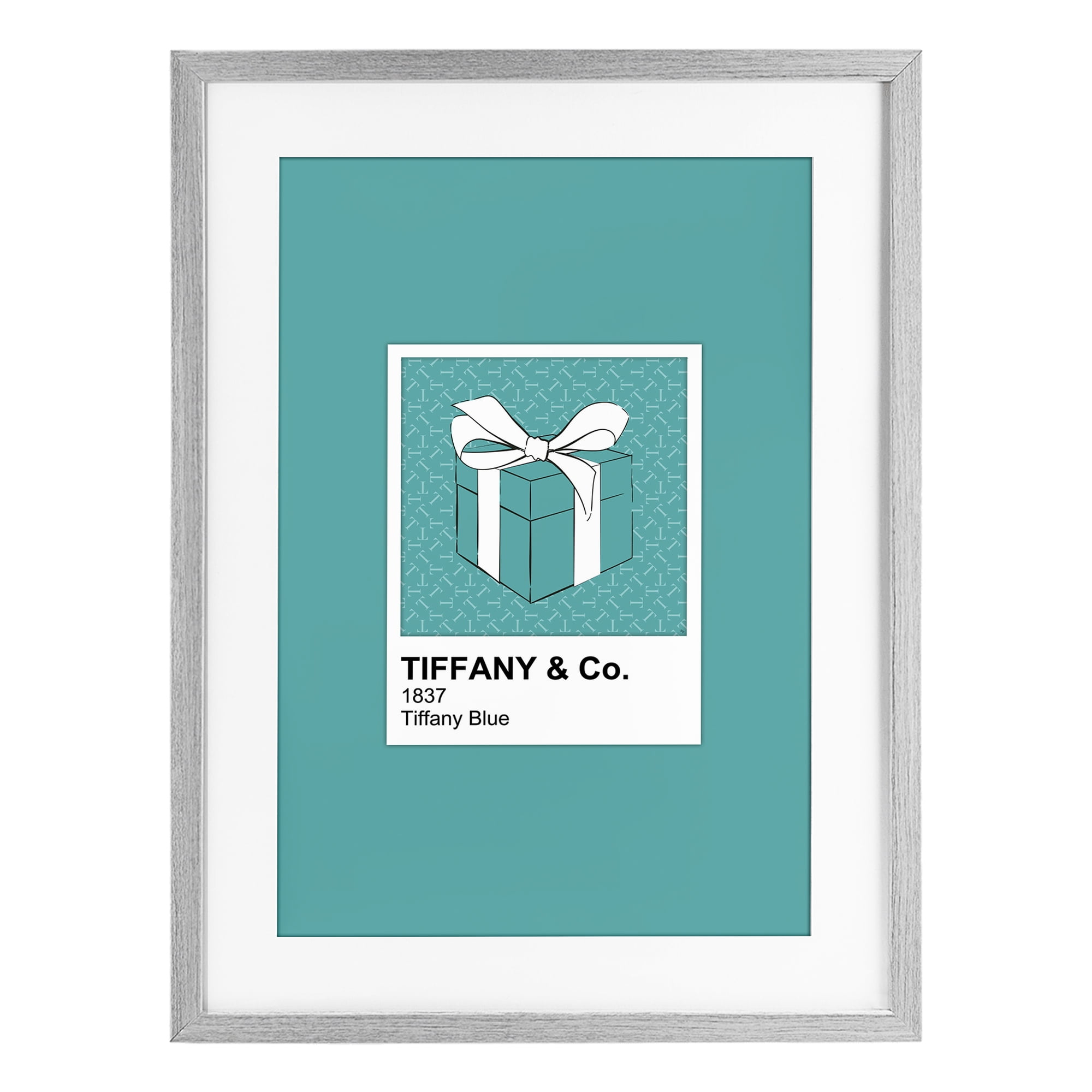 Stupell Industries Classic Blue Jewelry Box Gray Framed Print Under Glass, design by Martina Pavlova