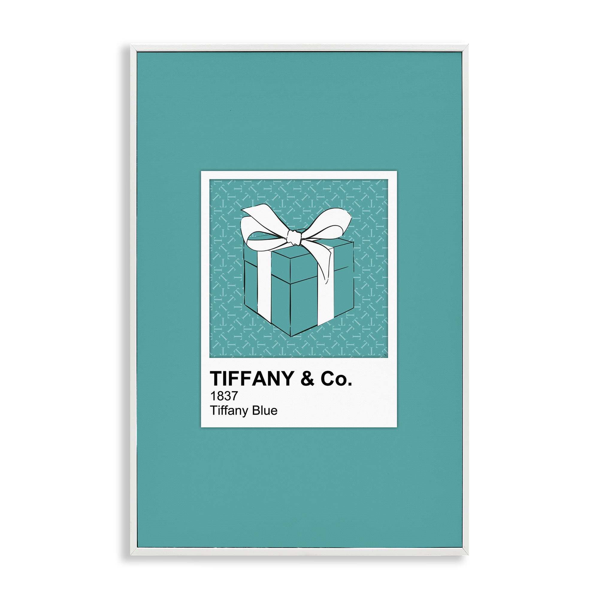 Stupell Industries Classic Blue Jewelry Box White Framed Giclee Art, design by Martina Pavlova