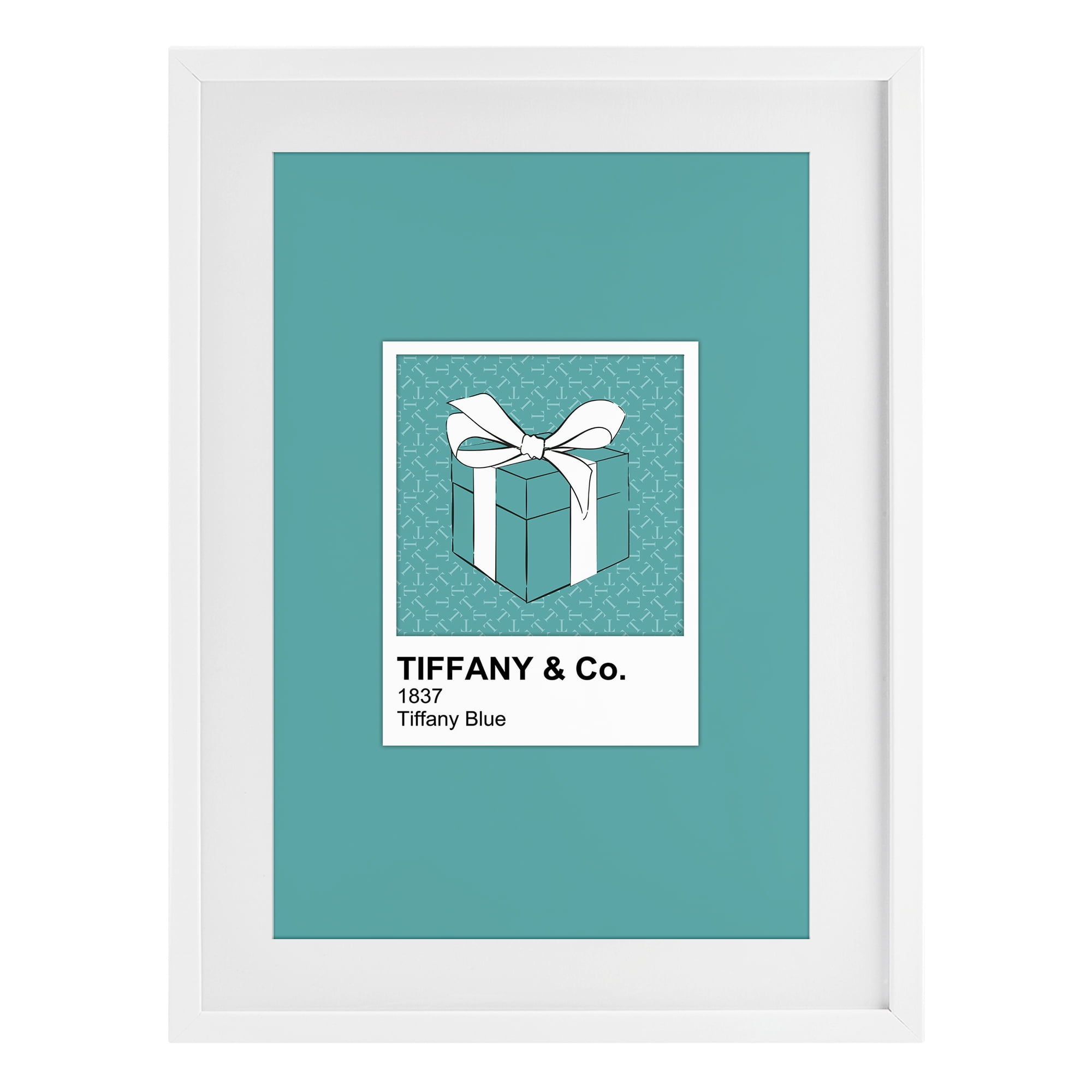 Stupell Industries Classic Blue Jewelry Box White Framed Print Under Glass, design by Martina Pavlova