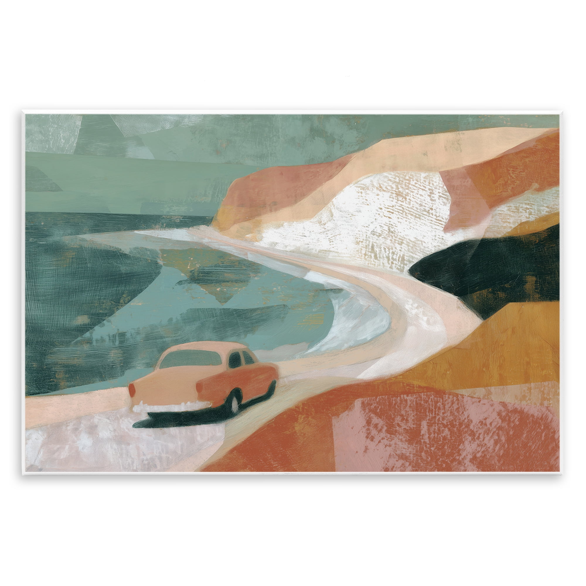 Stupell Industries Classic Car on Coastal Highway Wall Plaque Art, design by Chromatic Storm Studio