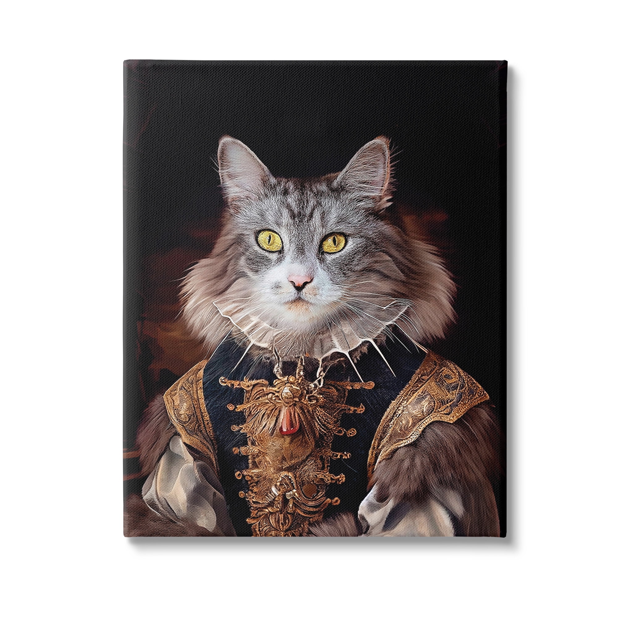Stupell Industries Classic Cat Regal Fashion Animals & Insects Painting Gallery Wrapped Canvas Art Print Wall Art, 30 x 40