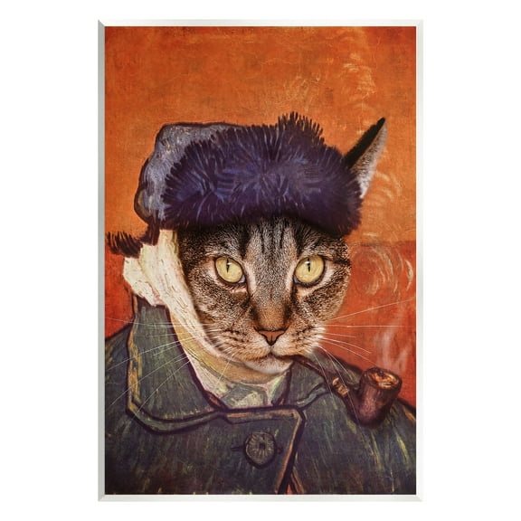 Stupell Industries Classic Cat Self Portrait Animals & Insects Painting Unframed Art Print Wall Art, 10 x 15