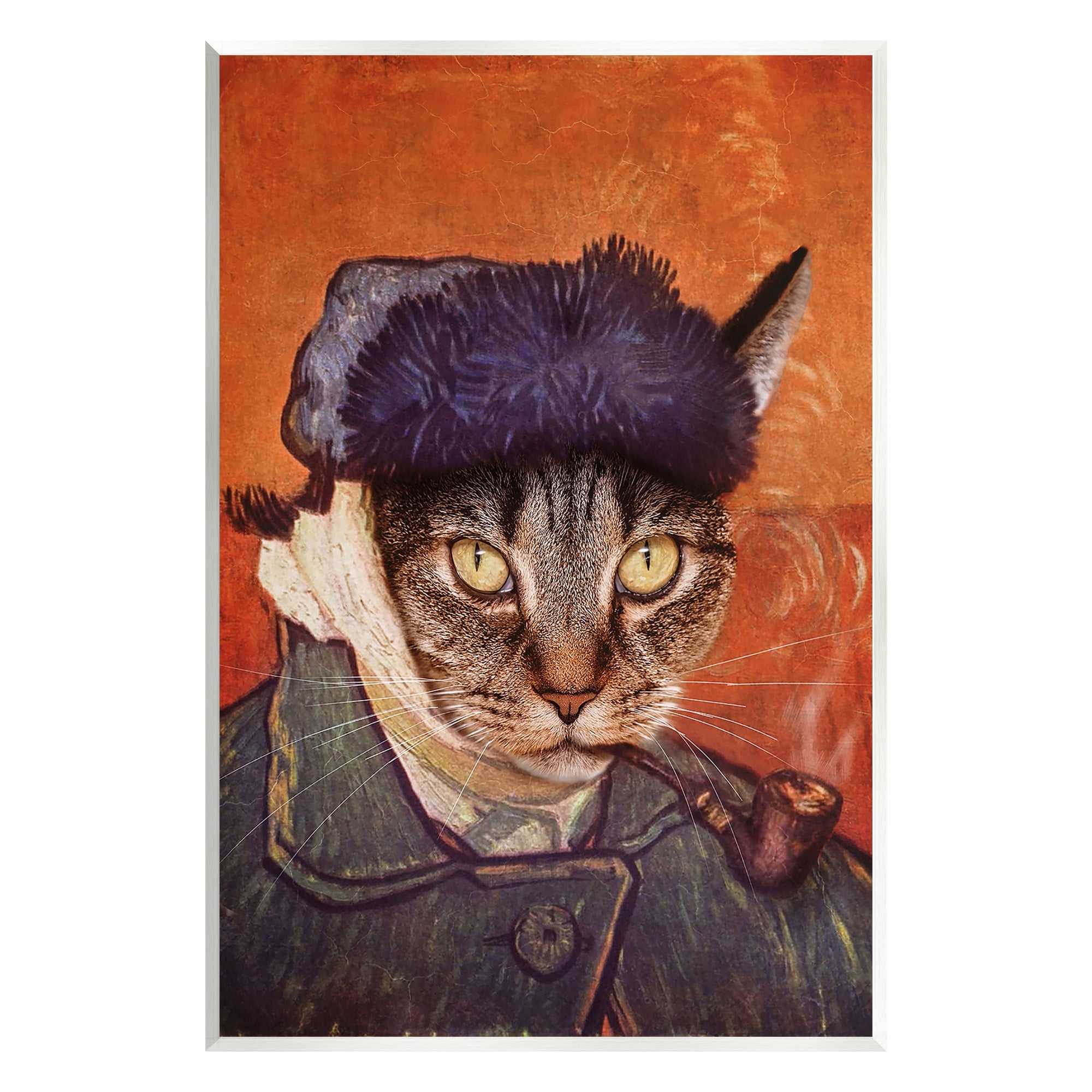 Stupell Industries Classic Cat Self Portrait Animals & Insects Painting Unframed Art Print Wall Art, 13 x 19