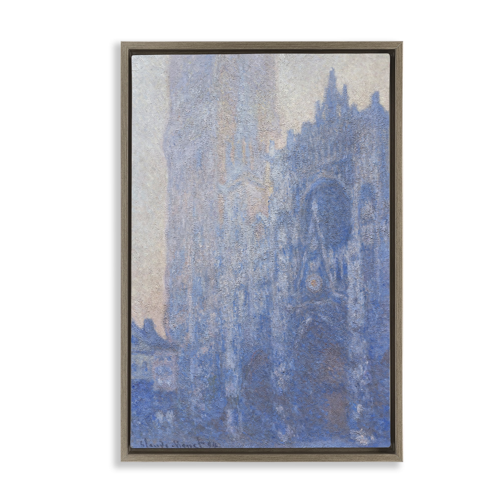 Stupell Industries Classic Cathedral Façade Buildings & Architecture Painting Brown Floater Framed Canvas Art Print Wall Art, 17 x 25