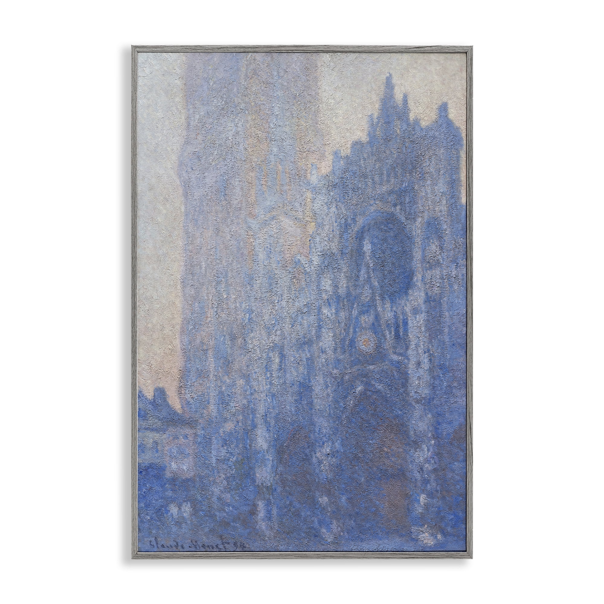 Stupell Industries Classic Cathedral Façade Buildings & Architecture Painting Gray Framed Art Print Wall Art, 16 x 24