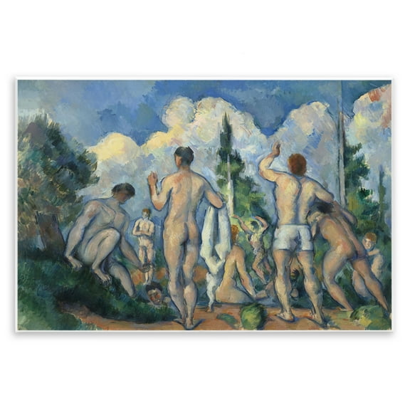 Stupell Industries Classic Cezanne Bathers People Painting Unframed Art Print Wall Art, 15 x 10