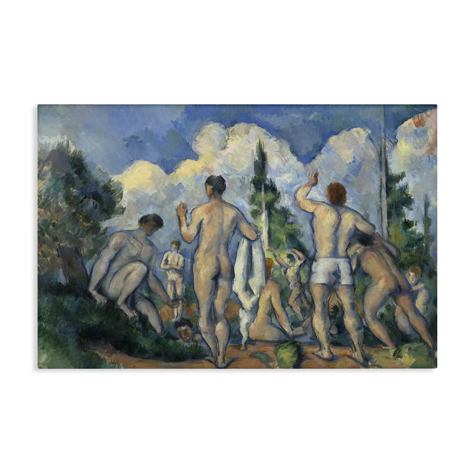 Stupell Industries Classic Cezanne Bathers People Painting Wrapped Canvas Art Print Wall Art, 30 x 20