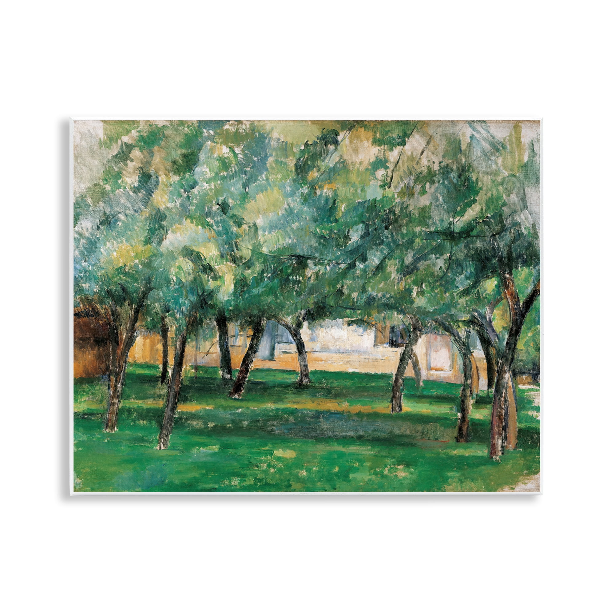 Stupell Industries Classic Cezanne Farm in Normandy Landscape & Nature Painting Unframed Art Print Wall Art, 14 x 11