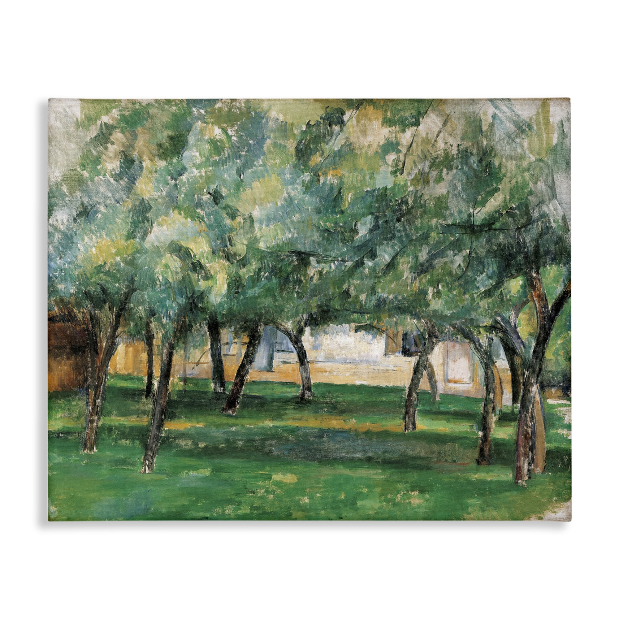 Stupell Industries Classic Cezanne Farm in Normandy Landscape & Nature Painting Wrapped Canvas Art Print Wall Art, 30 x 24