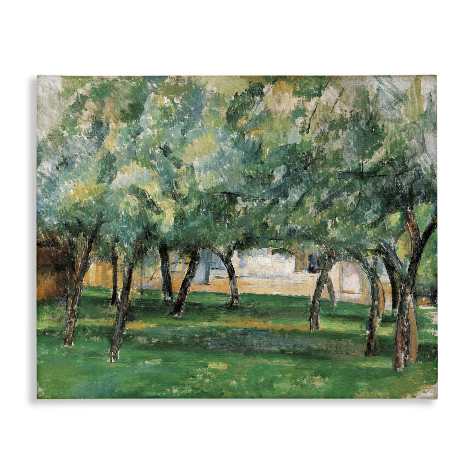 Stupell Industries Classic Cezanne Farm in Normandy Landscape & Nature Painting Wrapped Canvas Art Print Wall Art, 48 x 36