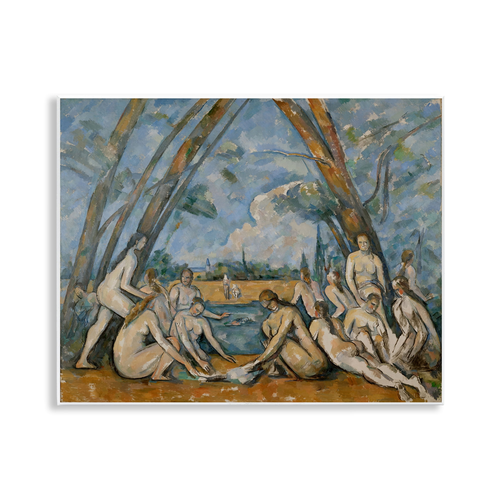 Stupell Industries Classic Cezanne Large Bathers People Painting Unframed Art Print Wall Art, 14 x 11