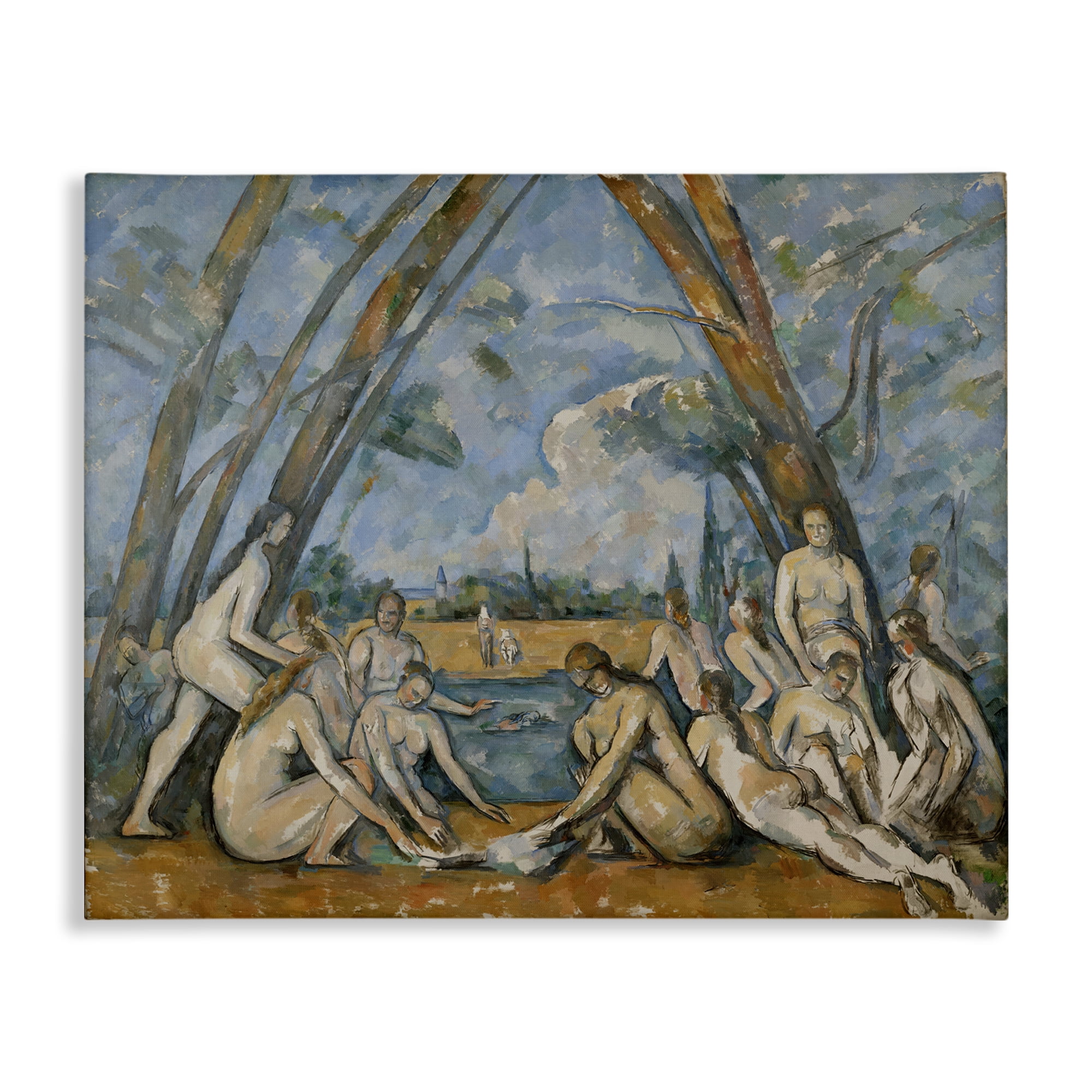 Stupell Industries Classic Cezanne Large Bathers People Painting Wrapped Canvas Art Print Wall Art, 48 x 36